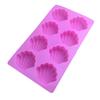 Molde de silicone 8 conchas molde para vela aromática artesanal modelagem de concha pote para pudim gelatina ferramentas de panificação de bolo