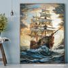 Dedicado transfronterizo 5D velero venta caliente pintura de diamantes diamante redondo diamante completo diamante cuadrado pintura decorativa para sala de estar DIY al por mayor
