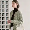 Abrigo-suéter de cuello redondo para mujer, nuevo estilo de otoño, corte holgado, cárdigan de punto suave y cómodo, prenda exterior
