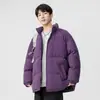 Chamarraacolchada de algodón de color liso para otoño e invierno, marca de moda Camel HJCAMEL, chaqueta gruesa y cálida de pana para pareja