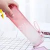 Copo Criativo Colorido de Vidro Fosco 480ml Copo Prático Copo Degradê Copo Portátil para Casal Presente Publicitário