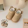 Botas de neve para bebês de 1 a 3 anos, sapatos infantis de algodão, sapatos de inverno para bebês e crianças pequenas, botas infantis de algodão grosso com forro de lã para meninos e meninas