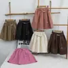 Falda de Cuero para Niñas Rantuo 2026 Nueva Falda de Línea A Primavera/Verano con Decoración de Lazo para Niñas Jóvenes, Falda Midi Casual, Transfronteriza 1
