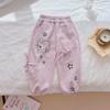 Pantalones para Niñas Primavera y Otoño Nuevos Pantalones Deportivos de Otoño para Niños Pantalones Casuales Elegantes para Bebé Niñas Sueltos a la Moda