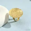 Anillo de flor de perla irregular estilo metal de venta caliente transfronteriza, joyería al por mayor de anillo abierto ajustable de alta gama