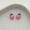 Colgante de Aleación 3D Lindo Cono de Helado Piruleta Manzana Fresa Esmalte Encanto DIY Accesorios para Collar Pulsera