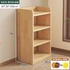 Librero de Madera Maciza Estante de Almacenamiento de Pie Sala de Estar Montado en la Pared Estilo Japonés Gabinete de Combinación Libre Almacenamiento Exhibición Librero Bajo