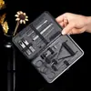 Set de Cortauñas Negro Tijeras para Cutícula Grandes Individuales Acero Inoxidable Set Completo de Herramientas de Belleza para Manicura Tijeras para Uñas para Uso en Casa