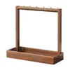 Estante de Madera Maciza para Guardar Cepillos Colgador de Bolígrafos de Escritorio Estudiante Multifuncional Estudio Cuatro Tesoros Estante de Exhibición Gancho Colgante para Caligrafía