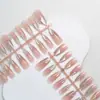 P0237-239 Rubor Degradado Color Sencillo Vidrio Estilo Popular 30 Piezas Uñas Portables Estilo Blanqueador Uñas Pre-fabricadas