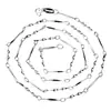Collar chapado en plata de cobre cadena de pieza retorcida chapada en plata cadena de ángulo por lotes collar chapado en plata de 18 pulgadas 45 cm accesorios de alta calidad al por mayor