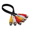 Adaptador três lótus fêmea-para-fêmea conector áudio e vídeo RCA três fêmeas passagem direta 3 para 3 conector fêmea linha de extensão