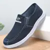 Novos Sapatos de Lona Masculinos de Primavera, Slip-On, Sapatos Casuais Esportivos Confortáveis de Algodão Puro, Sapatos de Trabalho Masculinos
