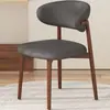 Silla de comedor de madera maciza sintética nórdica, silla de respaldo simple y moderna para el hogar, taburete de escritorio de lujo ligero para restaurante y ocio