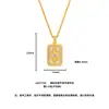 Collar con colgante cuadrado hueco bañado en oro vietnamita con incrustaciones de diamantes para mujer, cadena de clavícula de lujo ligero de alta gama al por mayor