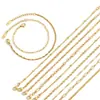 Wanxing Conjunto de Joyería para Mujer Cadena y Pulsera de Acero Inoxidable Chapado en Oro de 18K Estilo Simple Multiestilo Europeo y Americano Venta al por mayor Transfronteriza