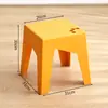 Taburete Cuadrado de Una Pieza Color Macarrón, Apilable, Ahorra Espacio, Resistente, Antideslizante de Plástico, Taburete para Mesa de Comedor para Uso Doméstico