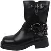 Botas Martin de salto grosso marrom estilo britânico, botas femininas de verão 2023, novas botas de cowboy ocidentais retrô, botas de plataforma, botas de cavaleiro