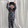Clase infantil Beixinan Ropa y Pantalones de Algodón Puro Lycra Otoño para Niños y Niñas, Conjunto de Ropa Interior Térmica Sin Costuras