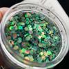 Kit de Materiales DIY Dreamland Láser Brillo Mezclado Polvo de Brillo Fluyente para Uñas Cristal Resina