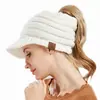 Ventas Directas de Fábrica nuevo gorro de visera vacío de otoño e invierno para mujer multicolor opcional gorro de lana con visera para mujer CC en stock lote