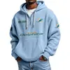 Roupas Masculinas Novas Transfronteiriças Amazon Mais Vendidas Zíper com Múltiplos Bolsos Novo Moletom Tendência de Comércio Exterior Moletom Série NFL