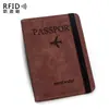 Porta-Passaporte Amazon Capa Protetora para Passagem Aérea Portátil Multifuncional Vários Slots para Cartão Anti-roubo Compartimento para Escova Couro PU