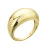 Oro chapado en cobre Amazon Europa y Estados Unidos anillo de cúpula grande, liso y grueso de venta caliente moda geométrica personalidad simple