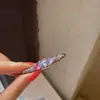Presilha Longa de Bico de Pato Exquisita com Strass Coreana, Grampo de Cabelo Moderno e Elegante, Doce Acessório de Cabelo para Franja e Cabelo Lateral