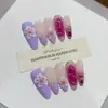 Daiyueda Unhas Vestíveis Puras Feitas à Mão Outono e Inverno Novo B331 Totalmente Pintadas à Mão Esculpidas Elegantes Estilo Exportação Patch de Nail Art