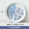 [Azul Salvaje y Blanco] Marea Nacional Original Pintado a Mano Viento Mate Cerámica Taza de Café y Platillo Azul y Blanco Delicada Taza de Té de la Tarde