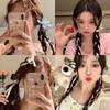 Cinta para el Cabello Trenzada Atada con un Moño Pinza para el Cabello Coletas Dobles Blancas Accesorios para el Cabello para Mujeres para Atar su Cabello Diadema de Serpentina Súper de Hadas Tocado