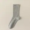 Calcetines apilados para mujer, calcetines blancos de longitud media, para primavera y verano, combinan con zapatos pequeños de cuero, calcetines negros finos para primavera y otoño, calcetines sin costuras para el verano de yuezi