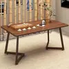 Conjunto de mesa de centro e cadeiras, mesa de centro para uso em escritório e em casa, mesa retangular, conjunto de mesa de jantar multifuncional moderno e simples, mesa para preparo de chá