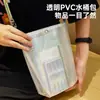Bolsa de Ombro Xadrez em PVC Transparente, Bolsa Transversal para Celular, Bolsa de Armazenamento de Material Escolar para o Dia a Dia, Bolsa Versátil à Prova d'Água e Resistente a Manchas para Viagem