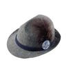 El Más Vendido de Amazon Gris Jaspeado Cuerda de Tres Líneas Promoción del Carnaval Oktoberfest Alemán Sombrero de Fieltro con Plumas al por Mayor