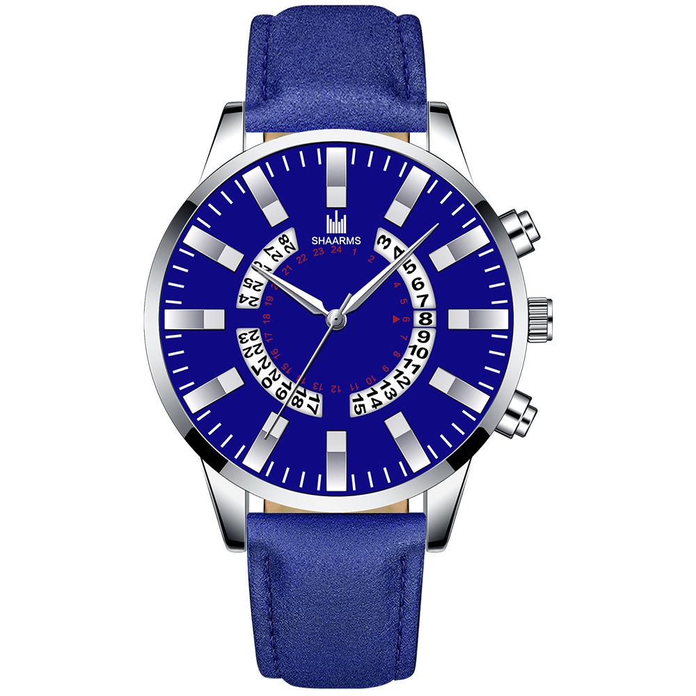 蓝色皮带银壳蓝面银针