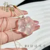 Nuevo colgante de flor de cinco pétalos de ágata de hielo de alta calidad natural, nuevo colgante de flor de cinco pétalos de calcedonia estilo chino Hanfu, accesorio para cadena de suéter
