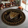 Tapetes de Chão de Veludo Cristal Redondo Animal Transfronteiriço para Sala de Estar de Casa Sofá Quarto Tapetes de Chão Entrada Resistente a Manchas e Fácil de Cuidar Capachos