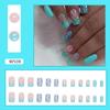 Comprimento médio estilo europeu e americano ins Comércio Exterior Nail Art Moda Borboleta Fada Multicolorido Gelo Refrescante Usando Peça de Unha