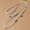 Lanyard de 2 mm 8 hebras tejido a mano joyería tejida cadena de clavícula ajustable de jade cuerda para colgar en el cuello venta al por mayor