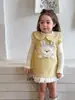 Ropa Infantil Zhele Vestido para Niña Invierno Dibujos Animados Chaleco de Lana para Niños Vestido de Princesa Vestido para Bebé Niña Clase a