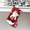 Calcetines de Navidad de Lino Nuevo Transfronterizo con Dibujos Animados Tridimensionales Bolsa de Regalo de Navidad Colgante para Árbol de Navidad Bolsa de Regalo de Navidad