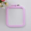 Accesorios para Máquina de Bordar Soporte de Flores de Ajuste Medio Bastidor de Bordado Redondo Camilla de Bordado Color Caramelo Plástico ABS Aro de Bordado Cuadrado