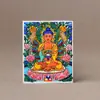 Caijin Thangka Pintura del Quinto Maestro Farmacéutico Zakilam Vida Pasada y Vida Presente Madre Tara Verde Buda Protector Personalizable Thangka Corriente Nacional