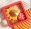 Regalo de graduación para ser no. 1 broche de accesorios de flor de girasol simulación tejida a mano regalo para examen de ingreso a la universidad venta al por mayor