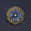Moda europea y americana broche de girasol de venta caliente exquisito elegante planta flor ropa abrigo accesorios pin ramillete mujeres