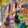 Argila de cerâmica broca completa cabaça corrente de carro anel de chaveiro pingente de chaveiro bolsa de casal pendurar pequenos presentes atacado
