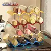 Prateleira de Armazenamento para Copos de Água, Prateleira para Xícaras de Chá no Aparador, Empilhável de Grande Capacidade para Balcão de Bar, Prateleira de Armazenamento à Prova de Poeira para Copos Térmicos