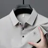 Camiseta tipo polo de verano sin costuras para hombre, top de moda para hombre, camiseta ligera de media manga